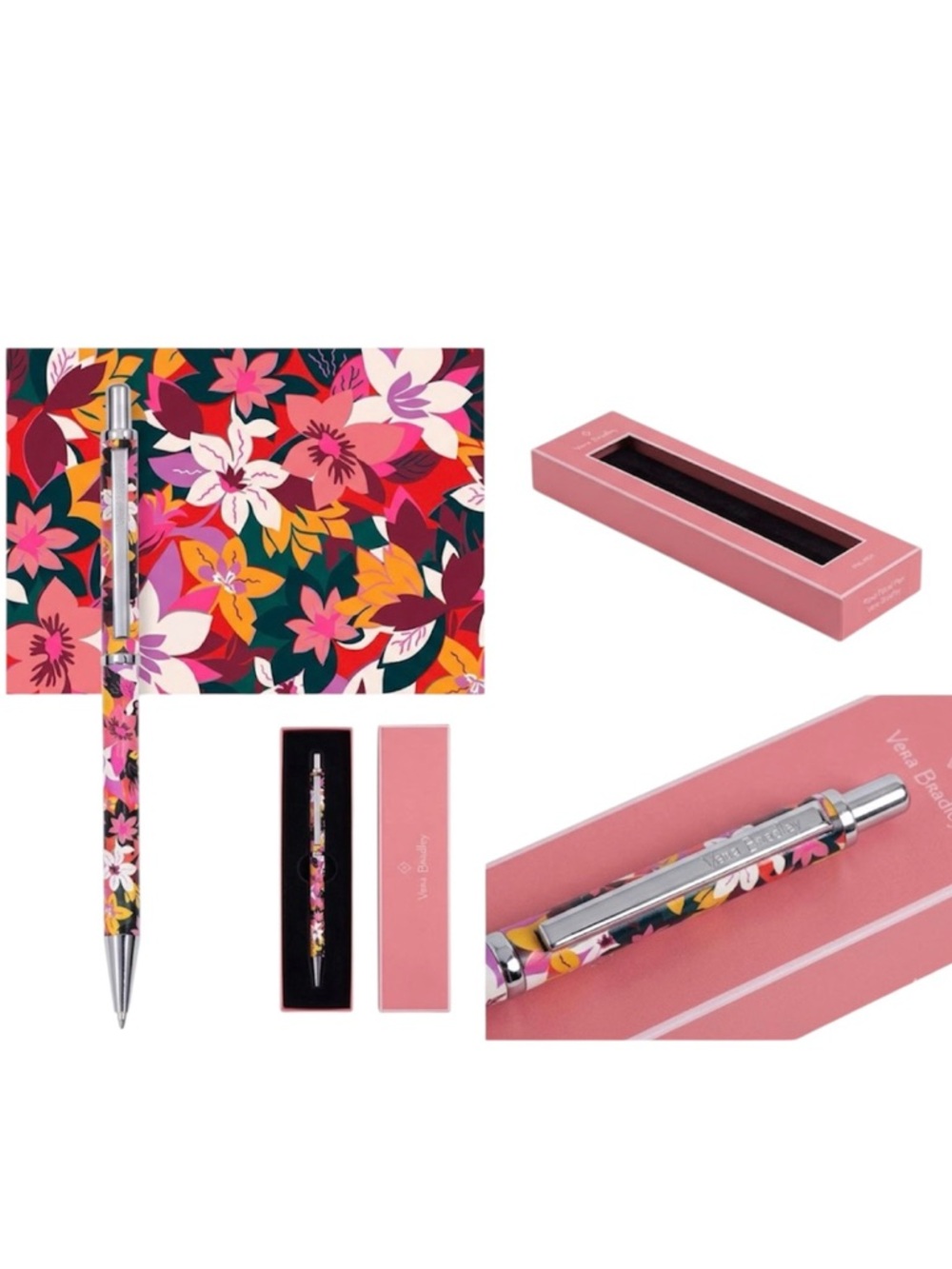 Vera Bradley Metal Click Pen (Rosa Floral) (NWT)